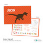 Dino and Me Orange Kids Placemat