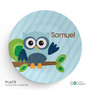 Owl Be Yours Blue Kids Placemat