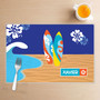 Surf the Waves Blue Kids Placemat