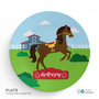 Cute Race Horse Kids Placemat