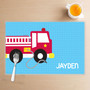 Cool Fire Truck Kids Placemats
