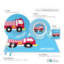 Cool Fire Truck Kids Placemats