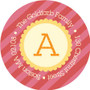Big Bold Letter Orange Kid Address Labels