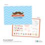 Little Mr. Mustache Kids Placemats