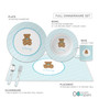 Cute Blue Teddy Bear Kids Placemats