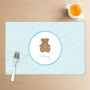 Cute Blue Teddy Bear Kids Placemats