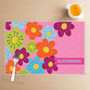 Shiny Bold Flowers Kids Placemat