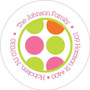 Girly Shirt Orange Address Labels Kids