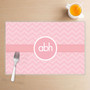 Initials on Chevron Kids Placemat