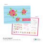 Swimming Pink Turtle Kids Placemat