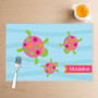 Swimming Pink Turtle Kids Placemat