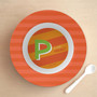 Brilliant Initial Orange Kids Bowl