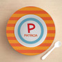 Fun Initials Orange Kids Bowl