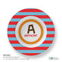 Fun Initials Red Kids Bowl