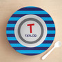 Fun Initials Blue Kids Bowl