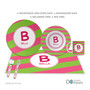 Fun Initials Pink Kids Bowl