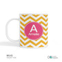 Chevron Mustard and Pink Kids Bowl