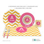 Chevron Mustard and Pink Kids Bowl