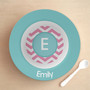 Chevron Pink and Aqua Kids Bowl
