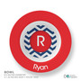 Chevron Navy and Red Kids Bowl