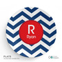 Chevron Navy and Red Kids Bowl