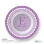A Shiny Purple Letter Kids Bowl