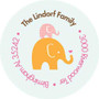 Mommy W Baby Elephant Baby Address Labels