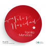 Mensaje de Feliz Navidad Christmas Plate