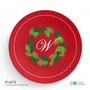 Elegant Wreath Christmas Plate