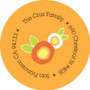 Mod Flowers Orange Address Labels Kids