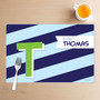 Brilliant Initial Blue Kids Placemat