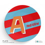 Brilliant Initial Red Kids Placemat