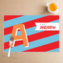 Brilliant Initial Red Kids Placemat