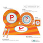 Fun Initials Orange Kids Placemat
