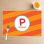 Fun Initials Orange Kids Placemat