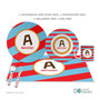Fun Initials Red Kids Placemat