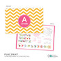 Chevron Mustard and Pink Kids Placemat