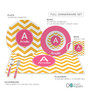 Chevron Mustard and Pink Kids Placemat