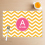 Chevron Mustard and Pink Kids Placemat