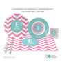 Chevron Pink and Aqua Kids Placemat