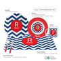 Chevron Navy and Red Kids Placemat