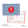 Chevron Navy and Red Kids Placemat