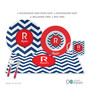 Chevron Navy and Red Kids Placemat