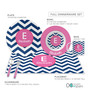 Chevron Blue and Pink Kids Placemat