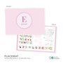 A Shiny Pink Letter Kids Placemat