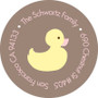 Little Duckie Pink Baby Address Labels