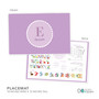 A Shiny Purple Letter Kids Placemat