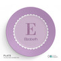 A Shiny Purple Letter Kids Placemat