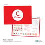 A Linen Red Letter Kids Placemat