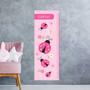Sweet Pink Lady Bug Kids Growth Chart